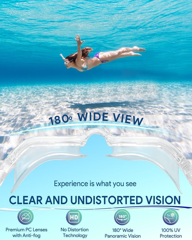 Otionus Store Swim Goggles, Polarized Adult Swimming Goggles Bungee Strap No Hair Pulling Anti-fog Pool Goggles for Men Women - Image 5